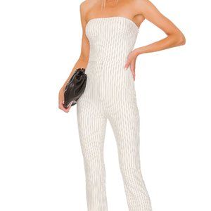 White Stripped Jumpsuit XS